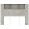 vidaXL Headboard Cabinet Concrete Grey 140x18.5x104.5 cm