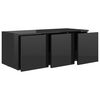 vidaXL TV Cabinet High Gloss Black 80x34x30 cm Engineered Wood