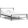 vidaXL Bed Frame with Headboard without Mattress Black 160x200 cm Metal