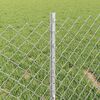 vidaXL Fence with Post Silver 0.4 x 25 m Steel