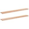 vidaXL Window Sills 2 pcs Natural 140 x 20 x 2 cm Solid Beech Wood