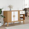 vidaXL Sideboard OLDEN White and Brown 114x43x73.5 cm Solid Wood Pine