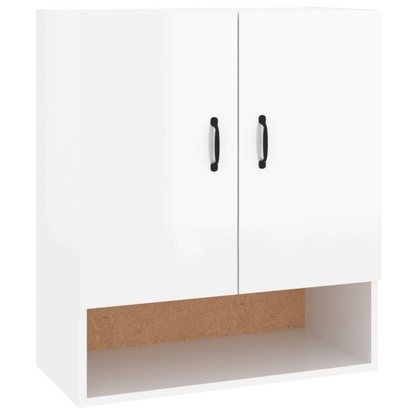 vidaXL Wall Cabinet High Gloss White 60x31x70 cm Engineered Wood