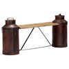 vidaXL Milk Bottle Bench 150x33x64 cm Solid Mango Wood
