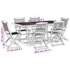 vidaXL 7 Piece Garden Dining Set 180x90x75 cm Solid Wood Acacia
