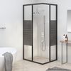 vidaXL Stripe Shower Cabin ESG 90x70x180 cm Black