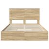 vidaXL Storage Bed with Drawer Sonoma Oak 160 x 200 cm Engineered Wood