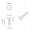 vidaXL Screw 12 pcs Silver M4 x 16 mm Steel