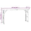 vidaXL Folding Beer Table 170x50x75/105 cm Solid Wood Fir