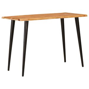 vidaXL Dining Tables Brown and Black 110 x 55 x 78 cm Solid Mango Wood