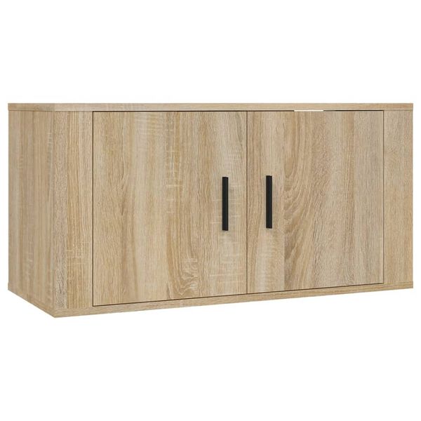 vidaXL Wall-mounted TV Cabinets 3 pcs Sonoma Oak 80x34.5x40 cm