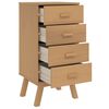 vidaXL Bedside Cabinet OLDEN Brown Solid Wood Pine