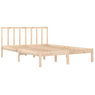 vidaXL Bed Frame Solid Wood Pine 120x190 cm Small Double