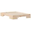vidaXL Floor Bed Frame with Storage Brown 140 x 190 cm Solid pine wood