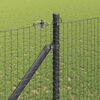 vidaXL Fence Post Grey 10 x 1.4 m (25 x 25 mm mesh) Steel and PVC