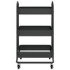 vidaXL 3-Tier Trolley Black 43x34x79 cm Steel