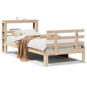 vidaXL Bed Frame with Headboard without Mattress 90x200 cm