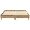vidaXL Bed Frame No Mattress Artisan Oak 140x200 cm Engineered Wood