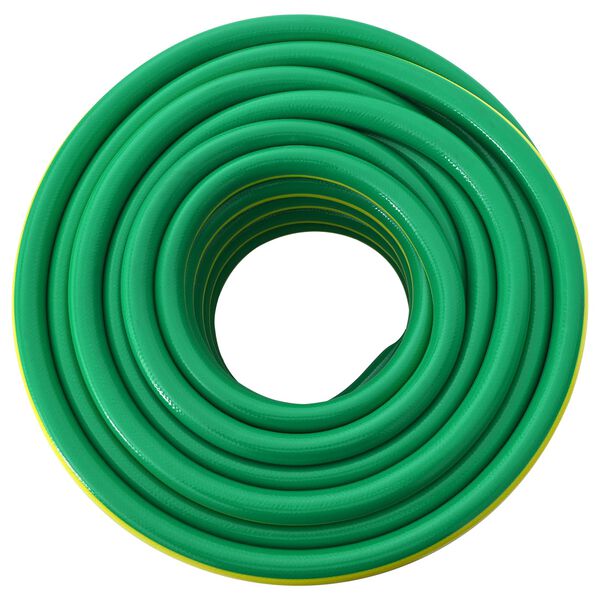 vidaXL Garden Hose 5-Ply Green and Yellow 1 / 2'' 10 m PVC