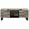 vidaXL Coffee Table Beige and Black 100 x 54 x 40 cm Solid Acacia wood