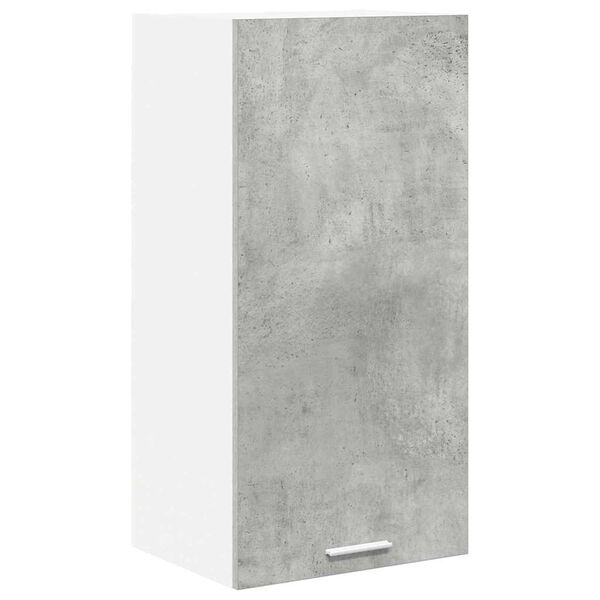 vidaXL Hanging Cabinet Concrete Grey and White 40 x 31 x 80 cm