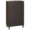 vidaXL Side Cabinet Black and Gold 60 x 33.5 x 100 cm Solid Mango Wood