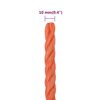 vidaXL Work Rope Orange 10 mm 25 m Polypropylene