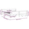 vidaXL Bed Frame without Mattress Dark Grey Solid Wood Pine 180x200 cm Super King (322129+2x321990)