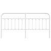 vidaXL Metal Replace Headboard White 193 cm
