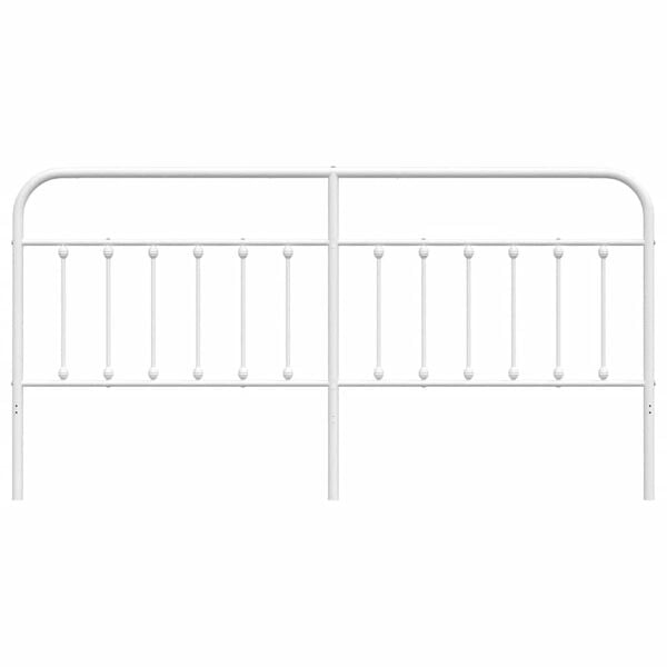 vidaXL Metal Replace Headboard White 193 cm