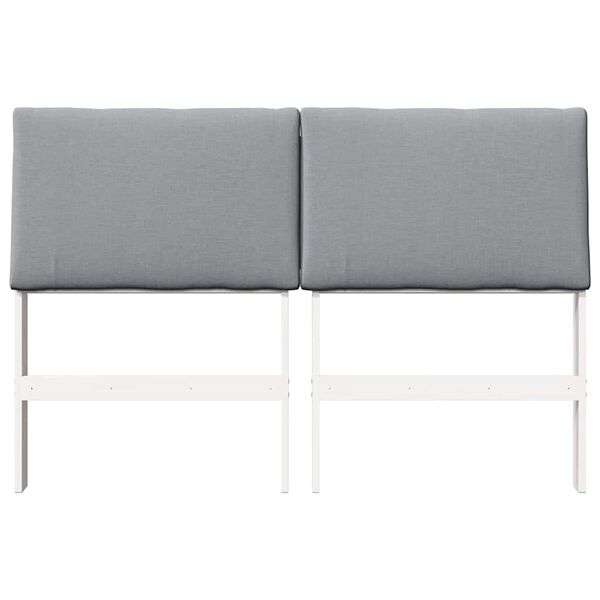 vidaXL Upholstered Headboard Light Grey 150 cm Solid Pine Wood