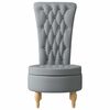 vidaXL Slipper Chair Light Grey 56.5 x 70 x 110 cm Fabric