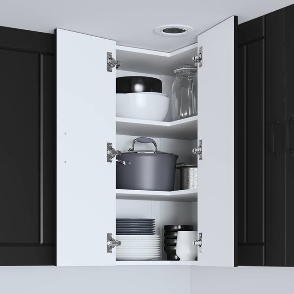 vidaXL Kitchen Cabinet Black 57 x 57 x 80 cm Engineered Wood