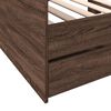 vidaXL Daybed with Drawers without Mattress Brown Oak 90x200 cm