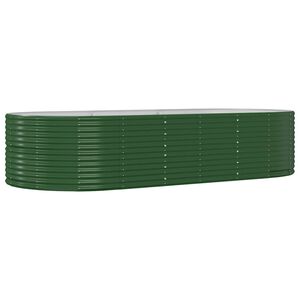 vidaXL Garden Raised Bed Green 291x140x68 cm Galvanised Steel