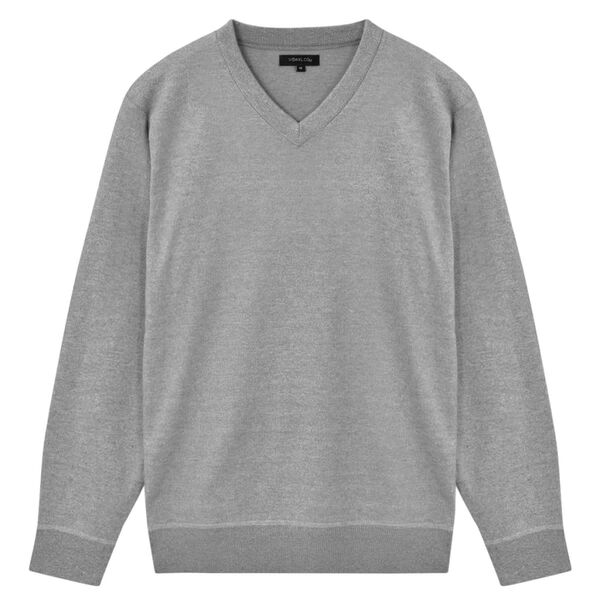 vidaXL Men's Pullover Sweater V-Neck Grey XL