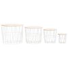 vidaXL Coffee Table 4 pcs White