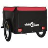 vidaXL Bike Trailer Black and Red 45 kg Iron