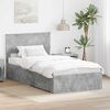 vidaXL Bed Frame Concrete Grey 100 x 200 cm Engineered Wood