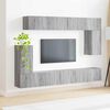 vidaXL TV Cabinet Set Wall-mounted 5 pcs Grey Sonoma Engineered Wood
