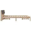 vidaXL Bed frame Brown and taupe 140 x 200 cm Solid pine wood