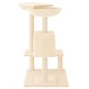 vidaXL Cat Tree with Scratching Posts Cream 82 cm