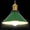 vidaXL Pendant Lamp Height Adjustable E27 Gloss Green Ø 22 cm Metal