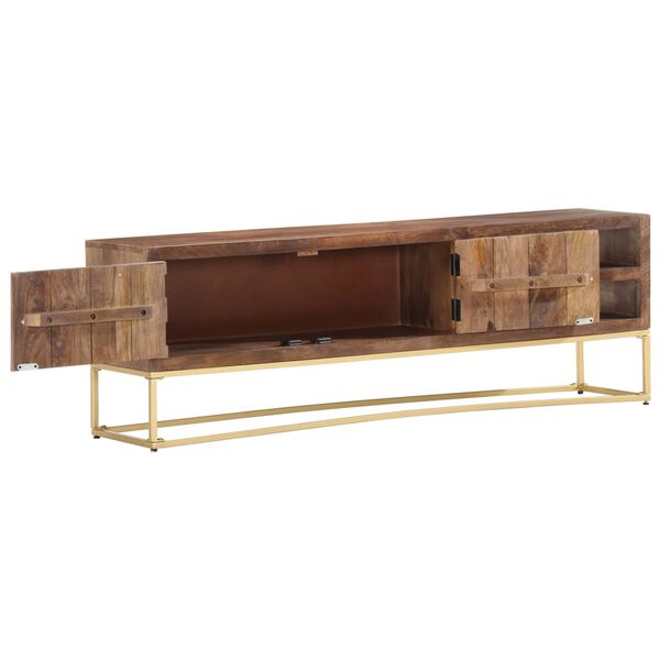 vidaXL TV Cabinet 138x30x46 cm Solid Mango Wood