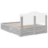 vidaXL Bed Frame with Drawer Grey Sonoma 140 x 190 cm Engineered Wood