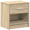 vidaXL Bedside Cabinet with Drawer Sonoma Oak 39x28x41 cm