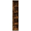 vidaXL Corner Cabinet Smoked Oak 33x33x164.5 cm Engineered Wood