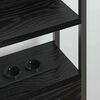 vidaXL Headboard with Shelf Black oak 75 cm Engineered wood