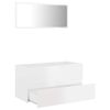 vidaXL 2 Piece Bathroom Furniture Set High Gloss White Engineered Wood
