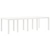 vidaXL Garden Table White 250 x 100 x 73 cm Poly Rattan